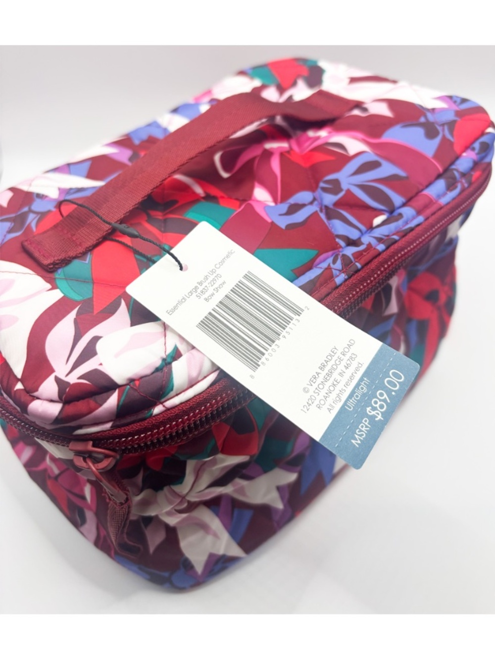 NWT Vera Bradley Essential Large Brush Up Cosmetic- ultralight - Picture 4 of 5